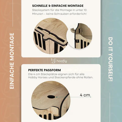 Hoofly® Hobby Horse Stall für 2 Pferde