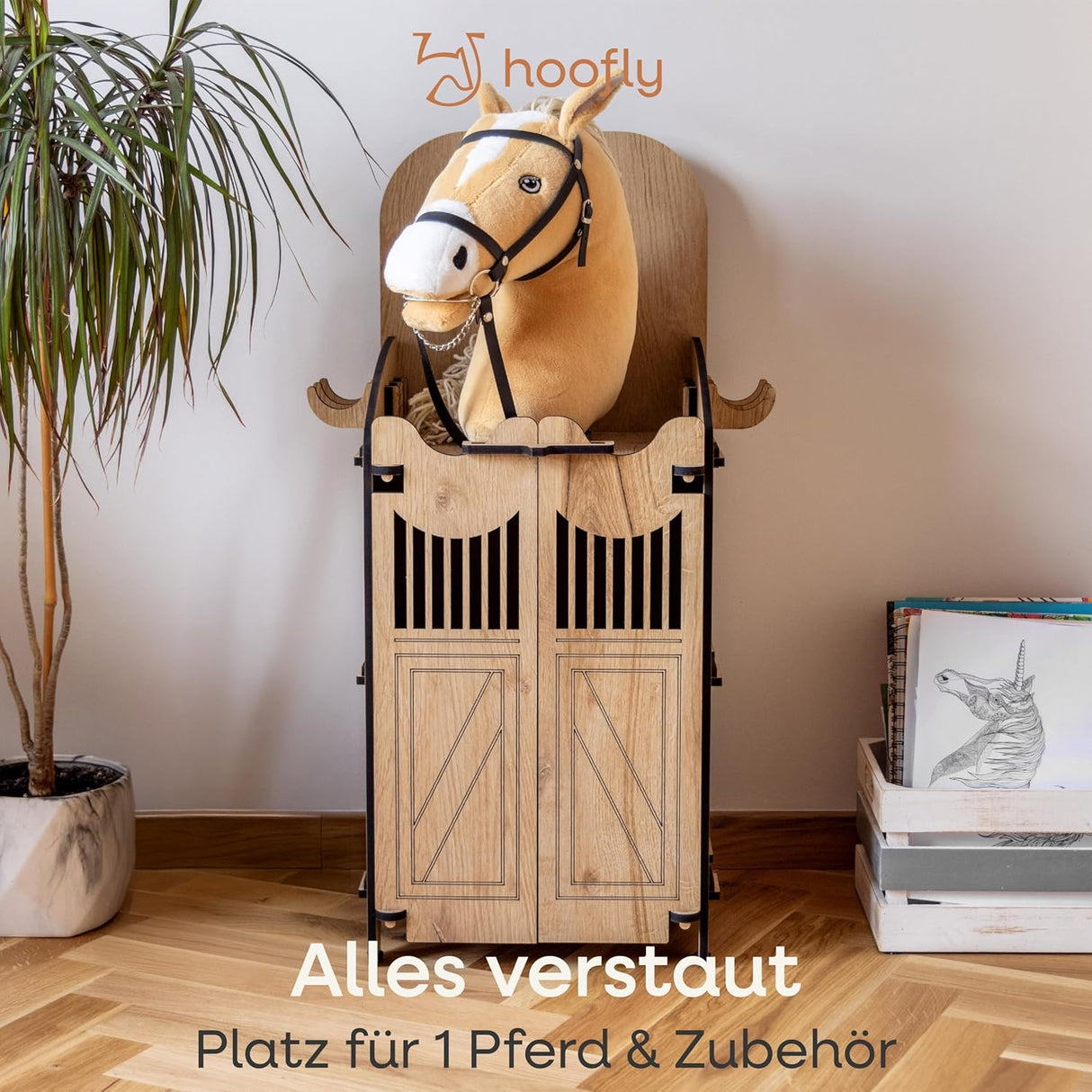 Hoofly® Hobby Horse Stall für 1 Pferd