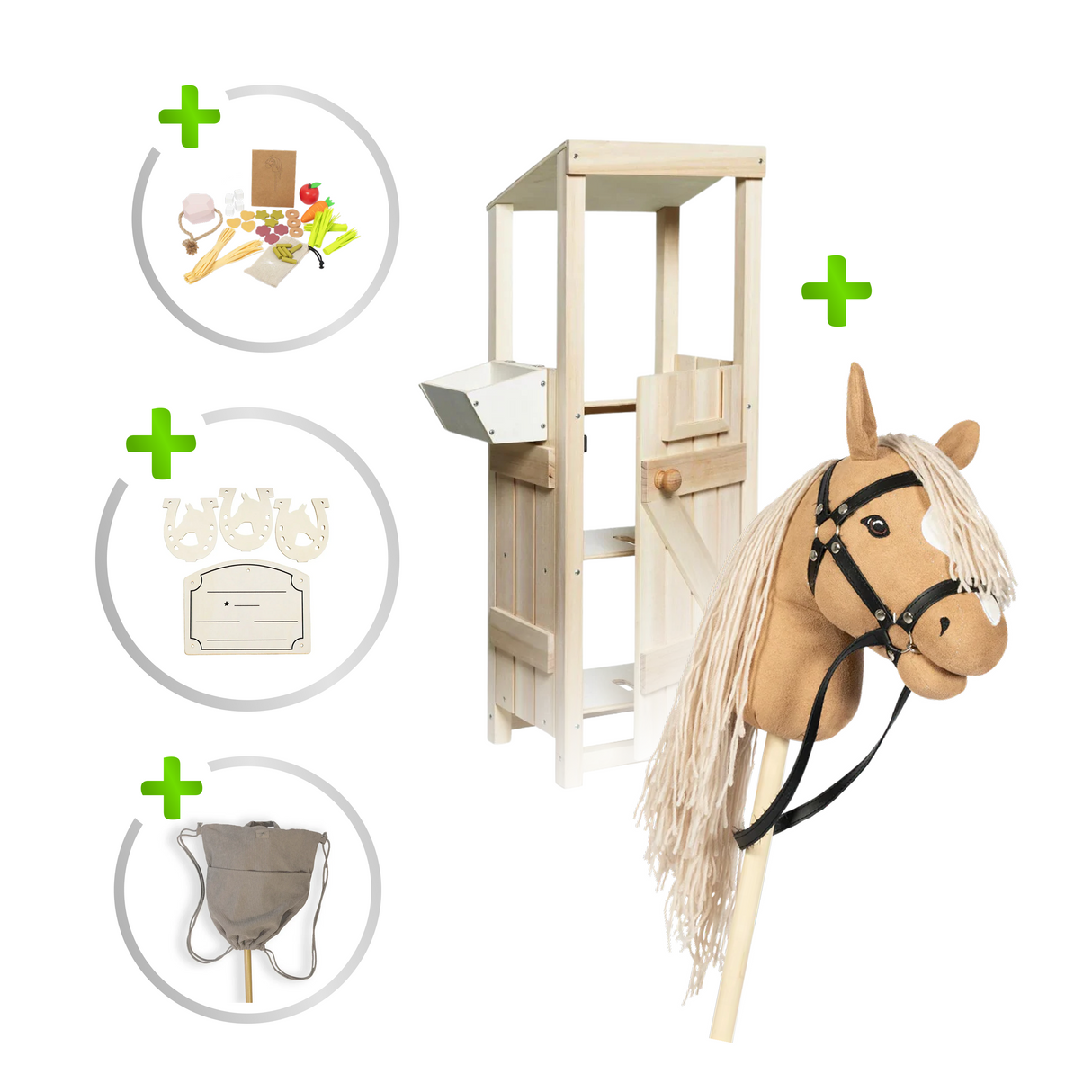 BLACK WEEK DEAL: Stall + Premium Pferd und Futterset