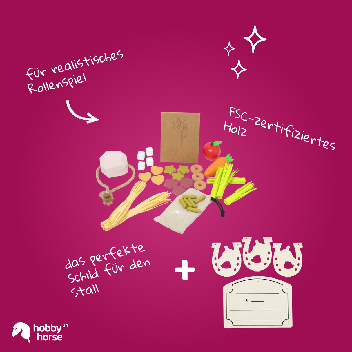 BLACK WEEK DEAL: Stall + Premium Pferd und Futterset