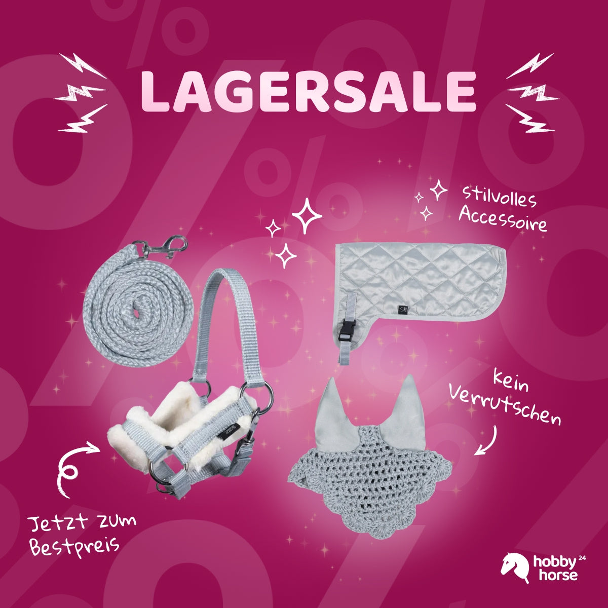 Lagersale: HKM Hobby Horse Outfit Grau BUNDLE