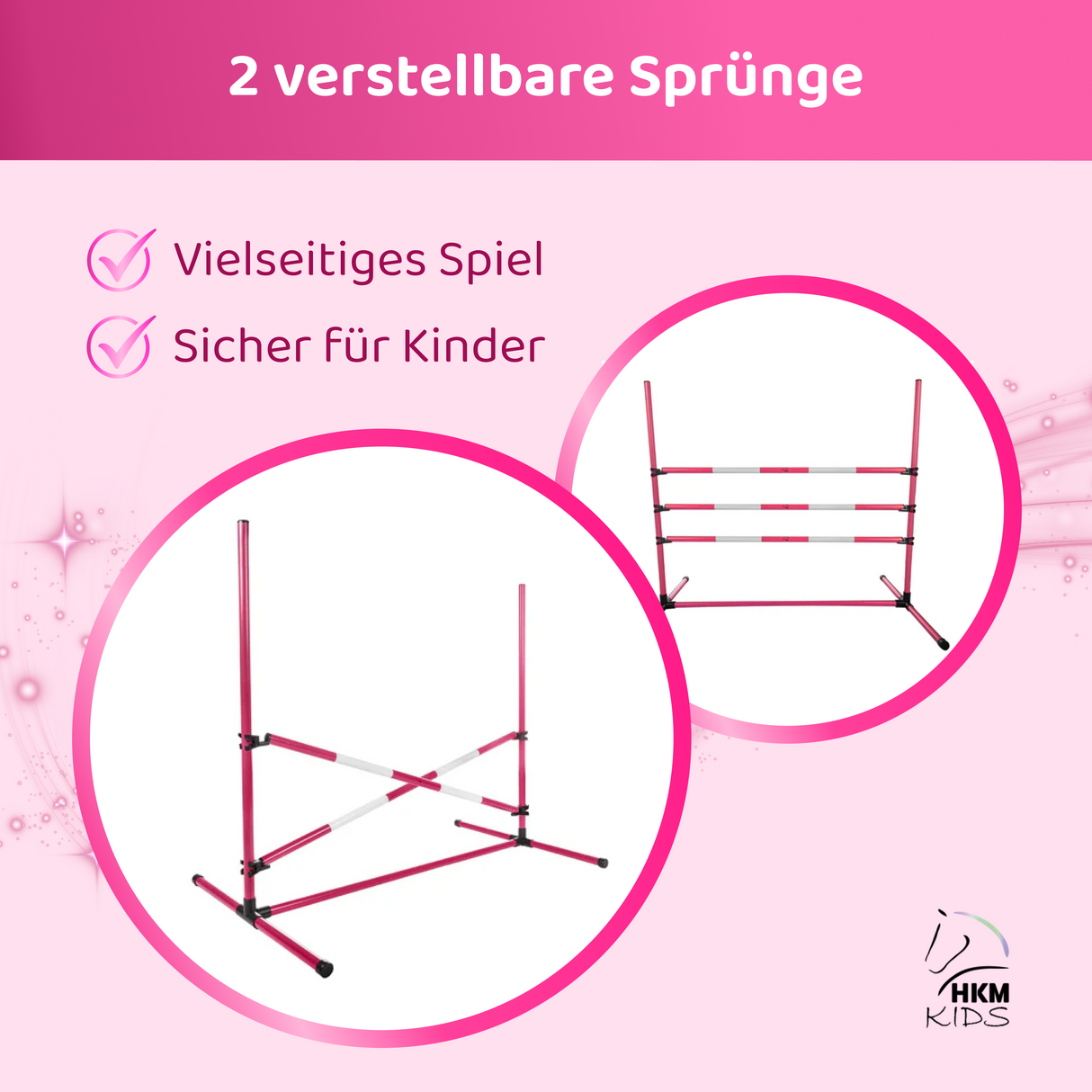 HKM Hobby Horse Sprung-Set Rosa