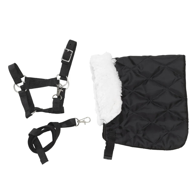 Panduro Hobby Horse Set - Halfter mit Strick und Decke