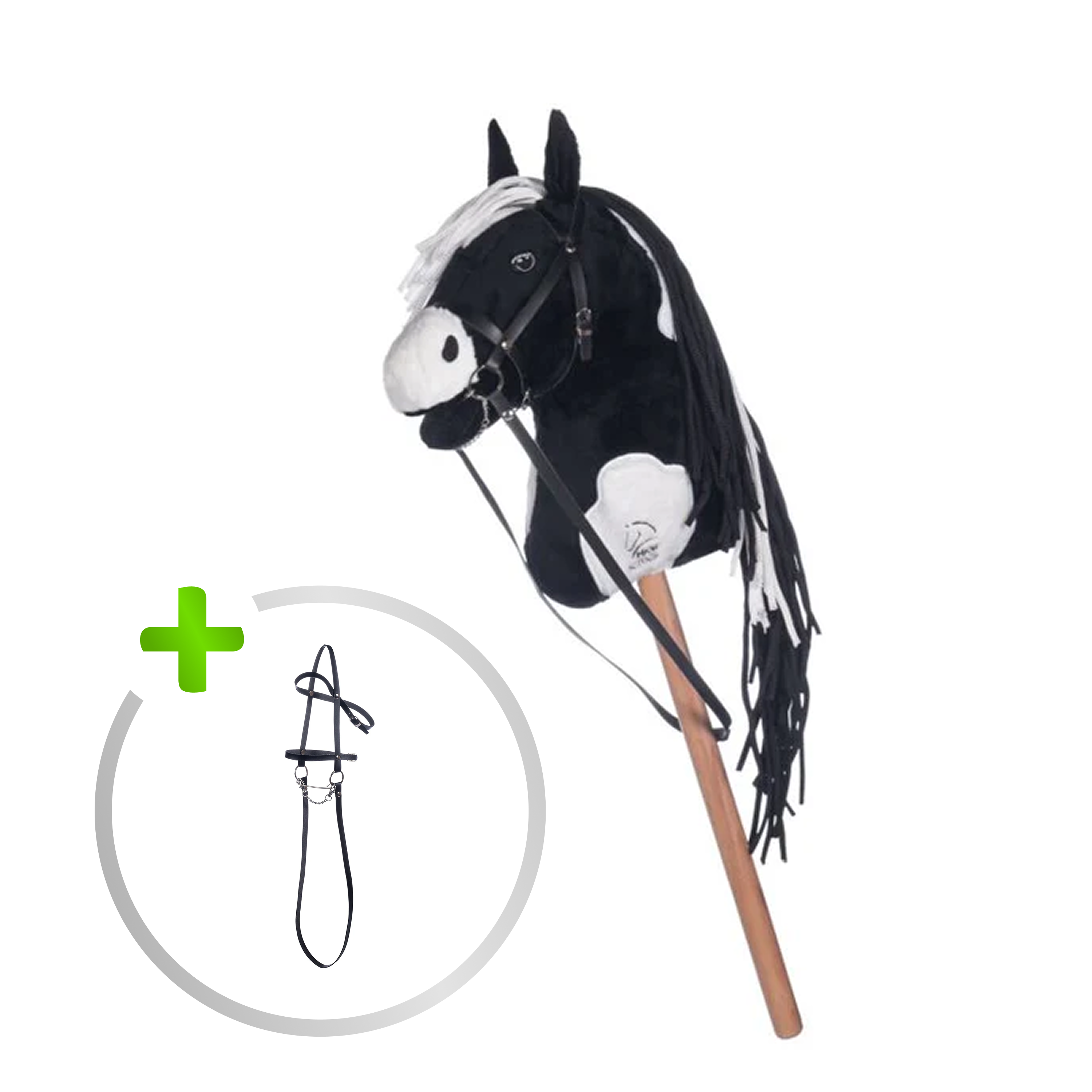 HKM Hobby Horse Schwarz-Weiß