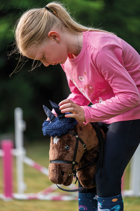 HKM Hobby Horse Fliegenhaube Rosa