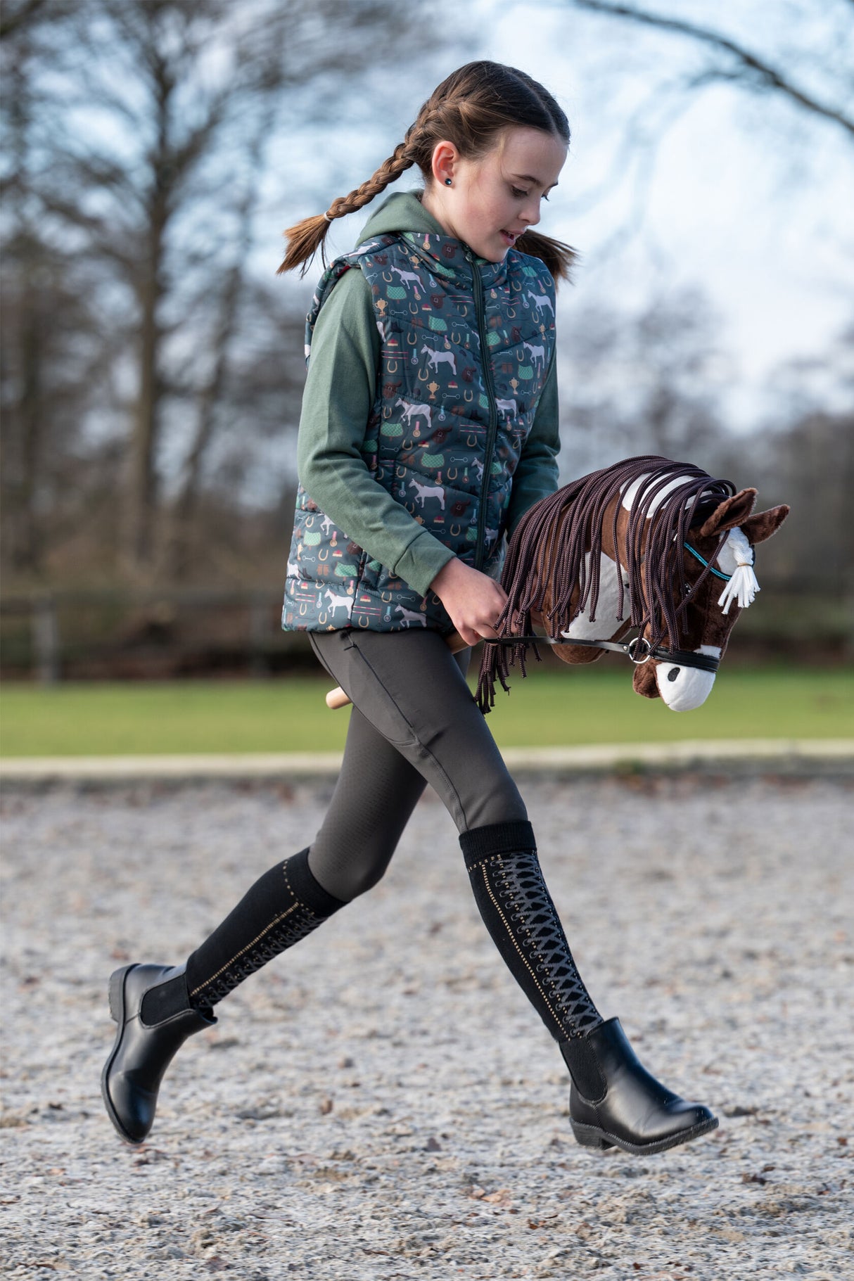HKM Hobby Horse Reitsocken Schwarz