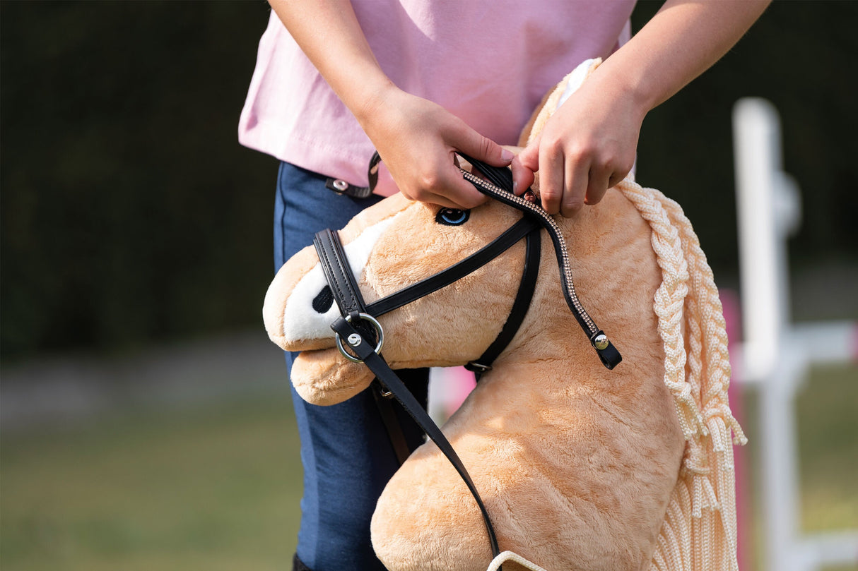 HKM Hobby Horse Stirnbänder Navy mit Sternenmuster