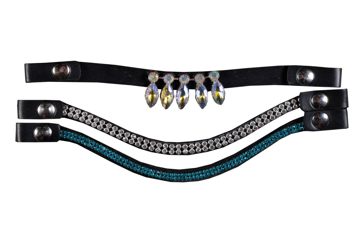 HKM Hobby Horse Stirnbänder Blau Silber