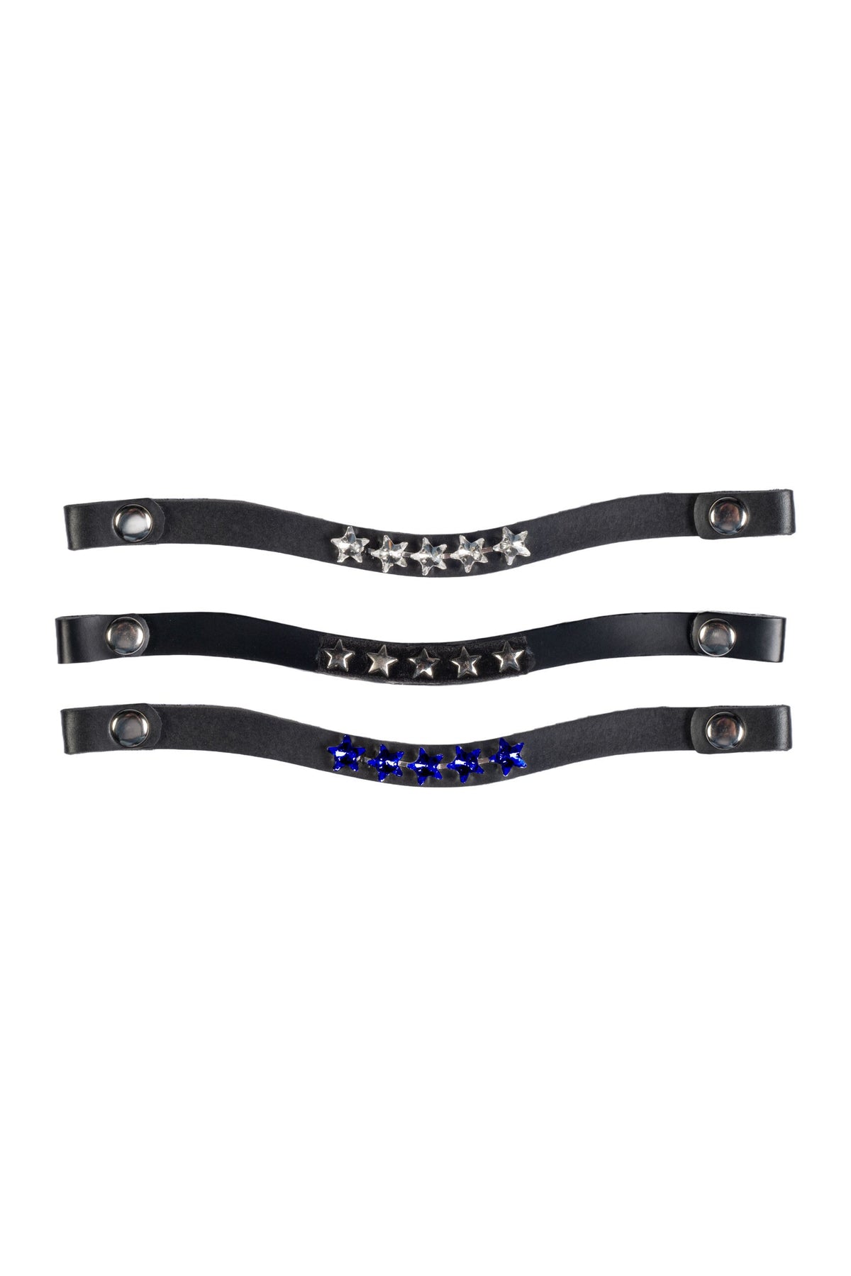 HKM Stirnband Navy mit Sternenmuster