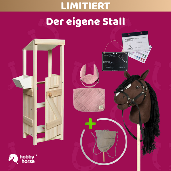 Der eigene Stall – Stall zum Selbstbemalen mit Premium Hobby Horse und Ausstattung