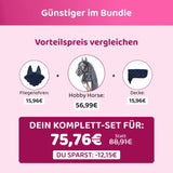 HKM Hobby Horse Bundle - Pferd Grau, Decke + Fliegenhaube