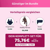 HKM Hobby Horse Bundle - Pferd Braun-Weiß, Decke + Fliegenhaube