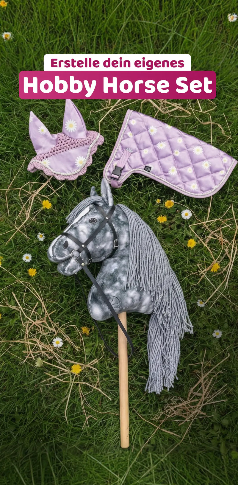 Hobby Horse accessoireset zwart met koord en insectenbescherming, zwart Hobby Horse accessoireset zwart met koord en insectenbescherming, zwart