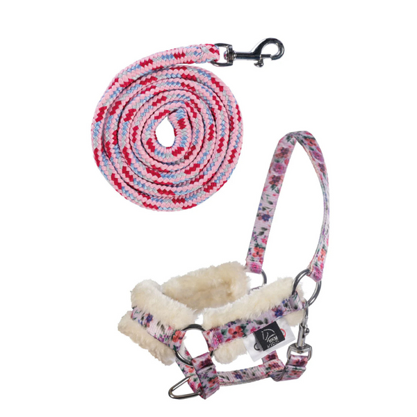 HKM Hobby Horse Halfter und Strick – Pink Print