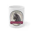 Hobby Horse Tasse Team Apfelschimmel, Vorderseite mit Hobby Horse Club Badge