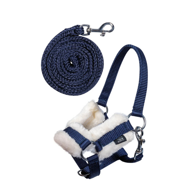 HKM Hobby Horse Halfter und Strick – Dunkelblau