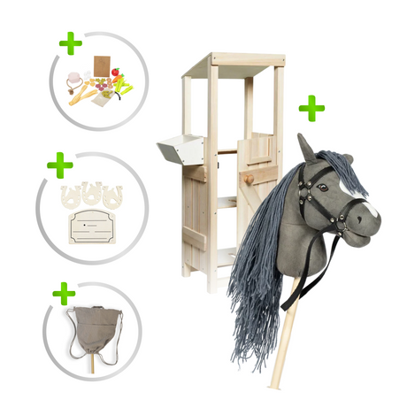 BLACK WEEK DEAL: Stall + Premium Pferd und Futterset