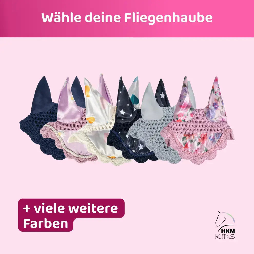 HKM Hobby Horse Bundle - Pferd Braun-Weiß, Decke + Fliegenhaube