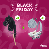BLACK FRIDAY HKM Hobby Horse Geschwister Bundle Schwarz