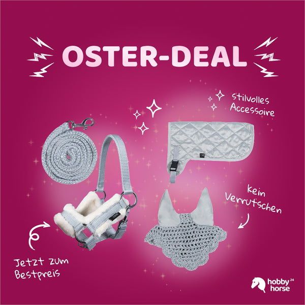 HKM Hobby Horse Outfit Grau BUNDLE