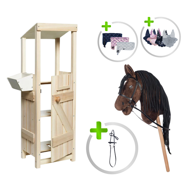 HKM Starter Set XL – Stall & Pferd Braun