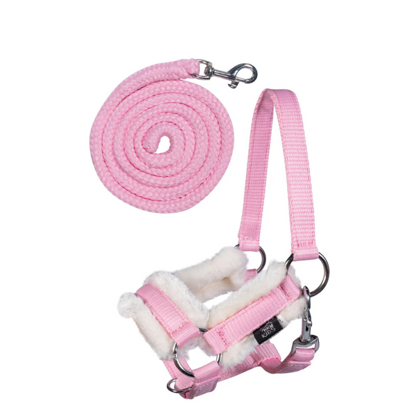 HKM Hobby Horse Halfter und Strick – Rosa