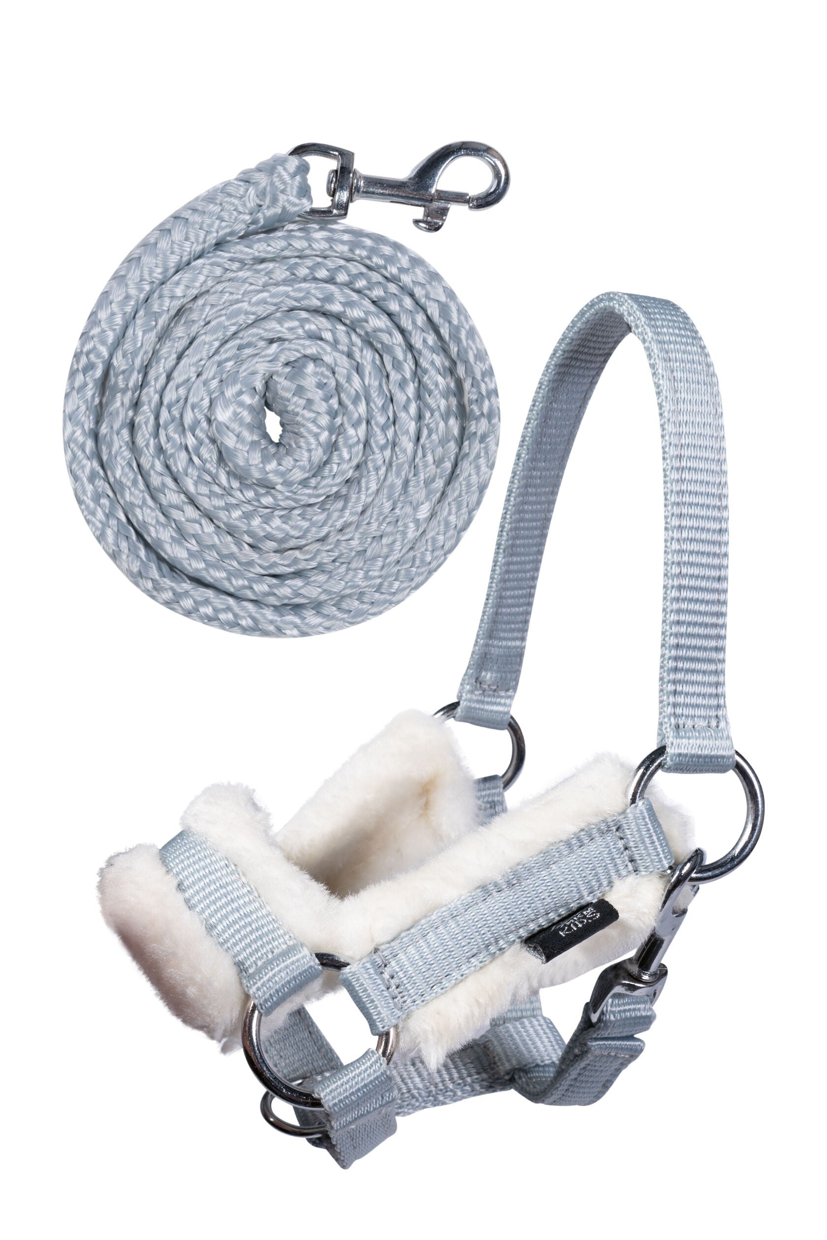HKM Hobby Horse Halfter und Strick Grau